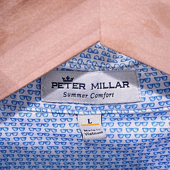 PETER MILLAR Kiawah Ocean Course Summer Comfort Golf Polo Sunglasses Mens Large - Picture 6 of 7